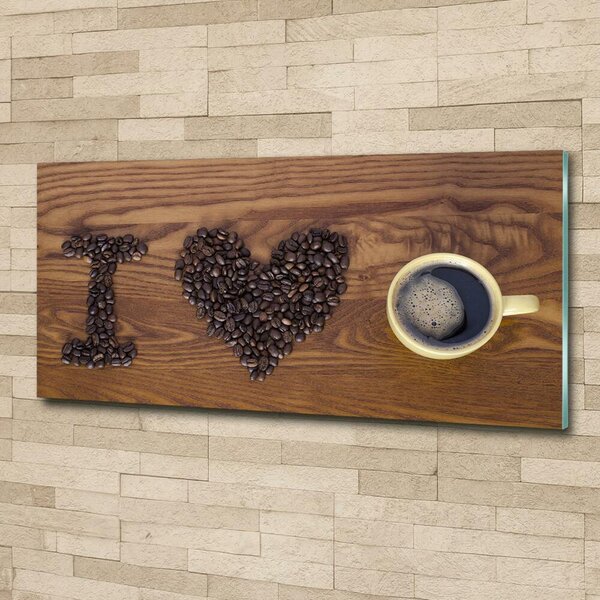 Foto obraz sklo tvrzené I love coffee osh-77959607