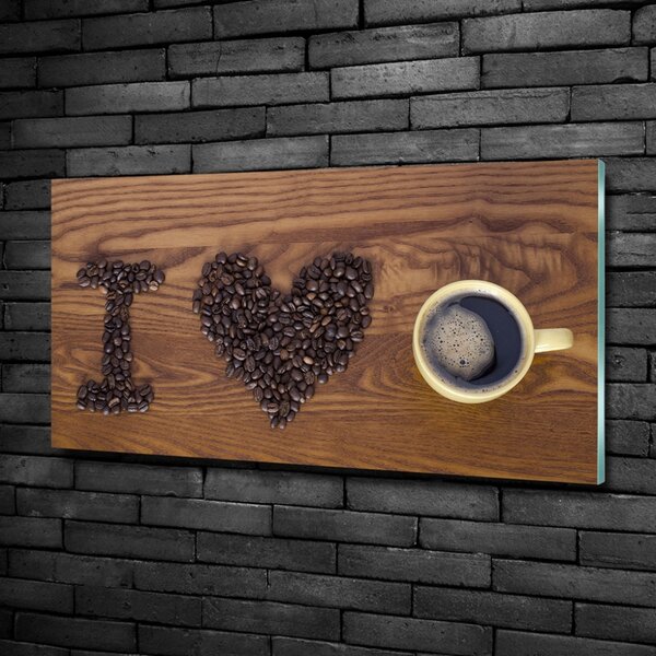 Foto obraz sklo tvrzené I love coffee osh-77959607