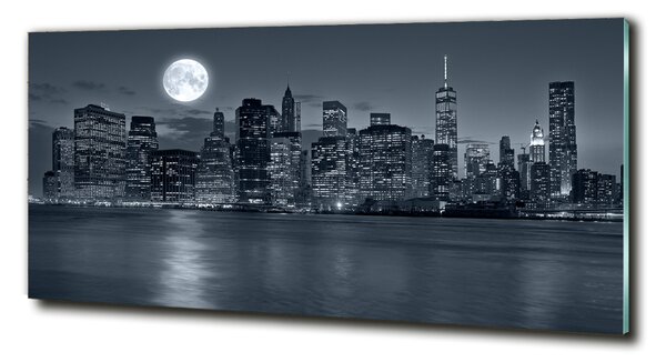 Foto obraz sklo tvrzené New York noc osh-78010897