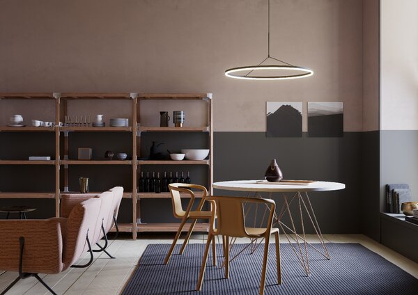 Redo Závěsné LED svítidlo ORBIT B ø 40 cm, 3000K Barva: Černá, Stmívání, řízení: TRIAC