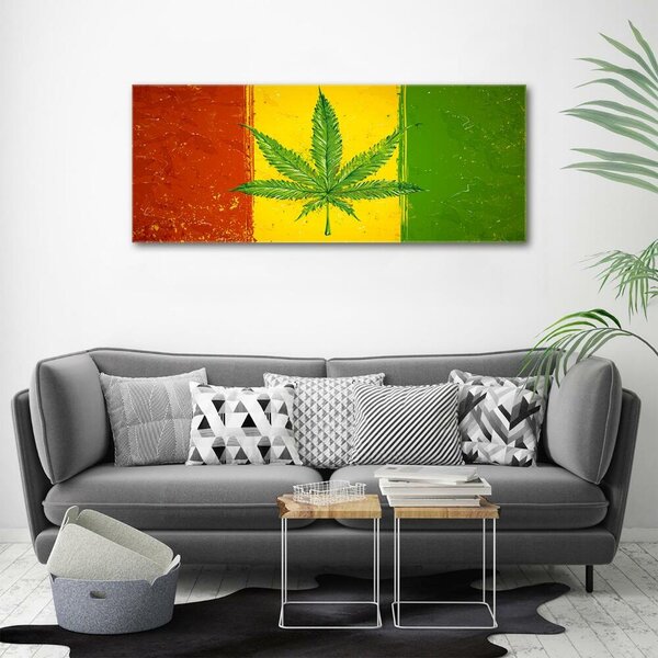 Foto obraz sklo tvrzené Rasta vlajka osh-78234957