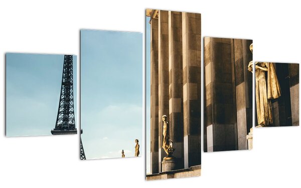 Obraz z Trocaderského náměstí, Paříž (125x70 cm)