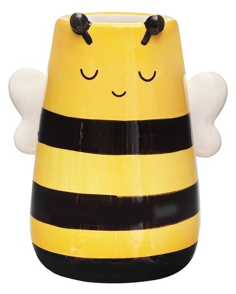 Žlutá váza z dolomitu (výška 10,5 cm) Bee – Sass & Belle