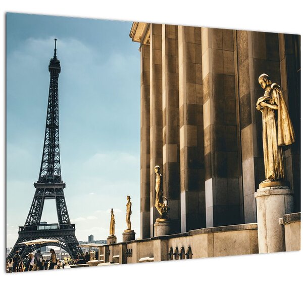 Obraz z Trocaderského náměstí, Paříž (70x50 cm)