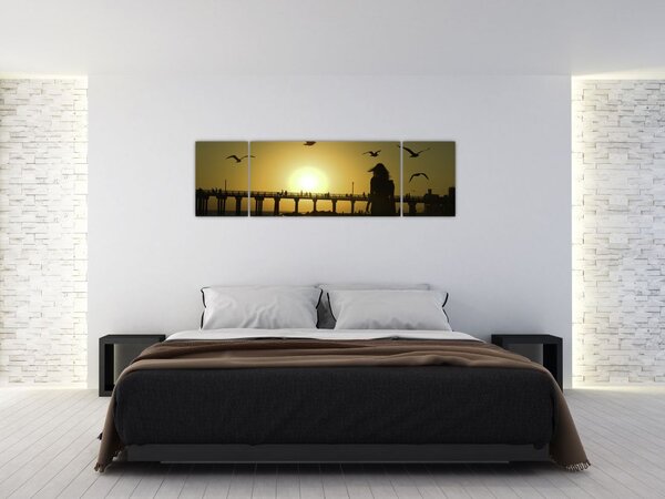 Obraz - Procházka po pláži (170x50 cm)