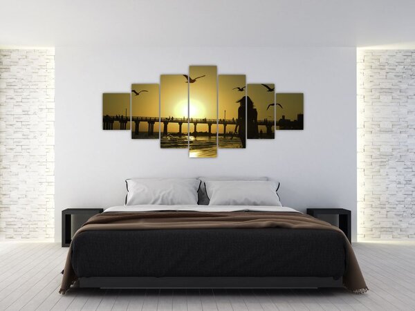 Obraz - Procházka po pláži (210x100 cm)