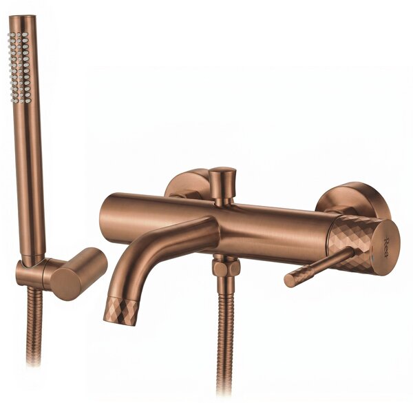 Vanová baterie REA LUNGO Diamond Brush Copper