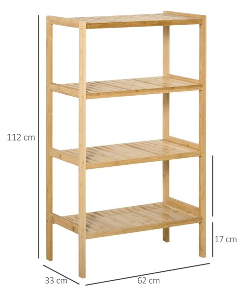 Bambusový regál 4 police 62 x 33 x 112 cm 838-205