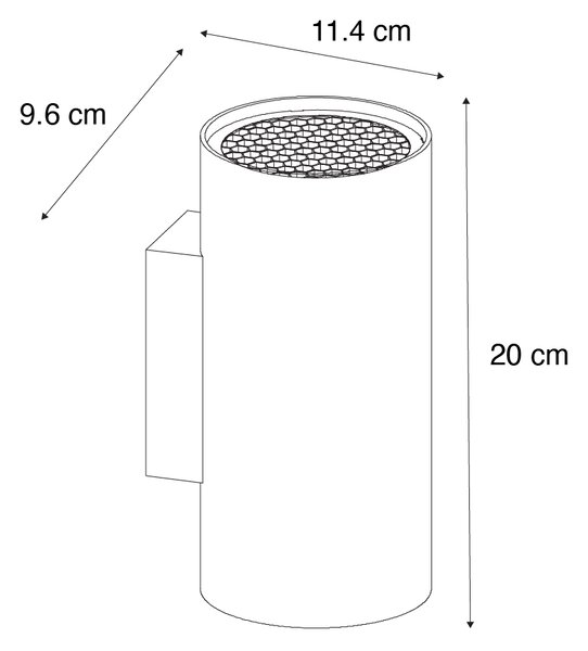Designová nástěnná lampa zlatá kulatá 2-světlo - Sab Honey