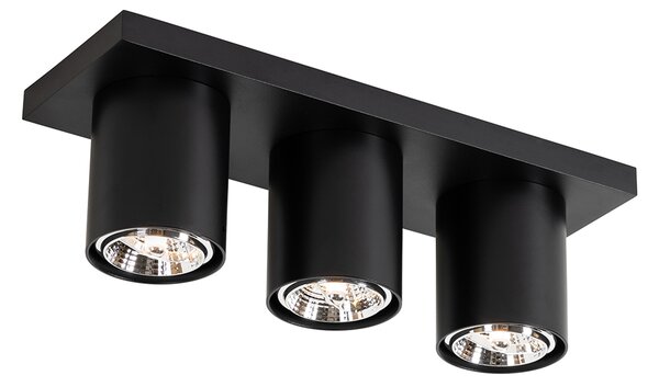 Moderní stropní bodové svítidlo černé 3-světelné - Tubo