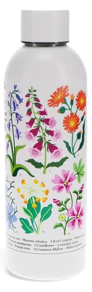 Bílá nerezová lahev 500 ml Wild Flowers – Rex London