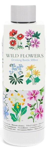 Bílá nerezová lahev 500 ml Wild Flowers – Rex London
