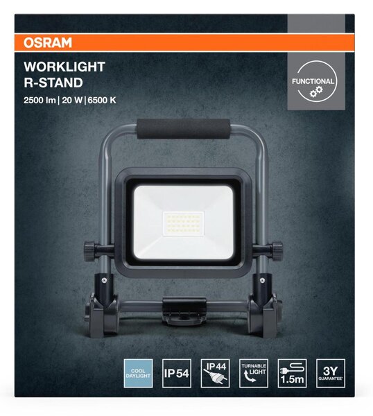 LEDVANCE LED pracovní reflektor R-STAND 20 W 220-240 V 6500 K IP54