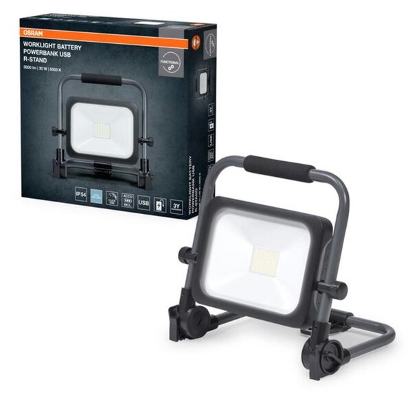 LEDVANCE LED pracovní reflektor Worklight Value Battery 30 W 5 V 6500 K stmívatelný IP54