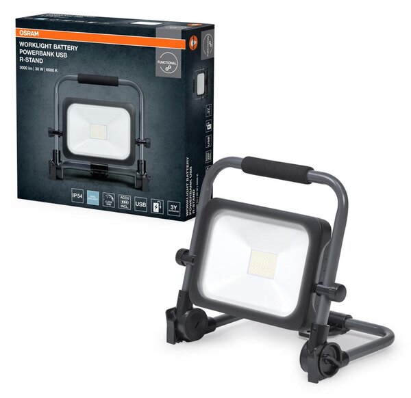 LEDVANCE LED pracovní reflektor Worklight Value Battery 30 W 5 V 6500 K stmívatelný IP54