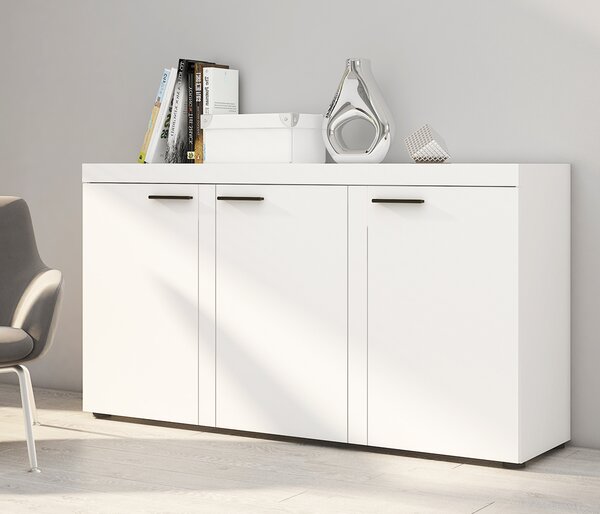 Obývací stěna Rumba + komoda 3F | 270 cm + 148,8 cm | bílá