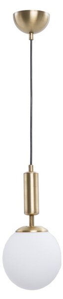 Závěsné svítidlo se skleněným stínidlem ve zlato-bílé barvě ø 15 cm Monera – Squid Lighting
