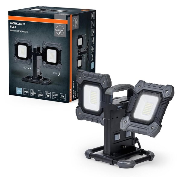 LEDVANCE LED pracovní reflektor Worklight Value Flex 2×30 W 6500 K IP65
