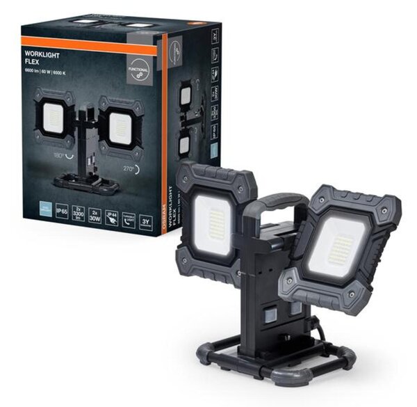 LEDVANCE LED pracovní reflektor Worklight Value Flex 2×30 W 6500 K IP65