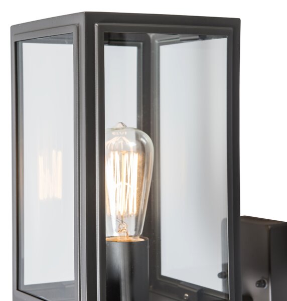 Průmyslová nástěnná lampa šedá IP44 - Sutton Up