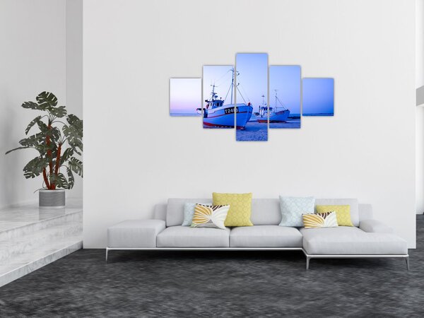 Obraz - Vylodění za soumraku (125x70 cm)
