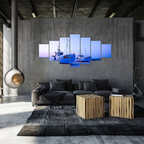 Obraz - Vylodění za soumraku (210x100 cm)