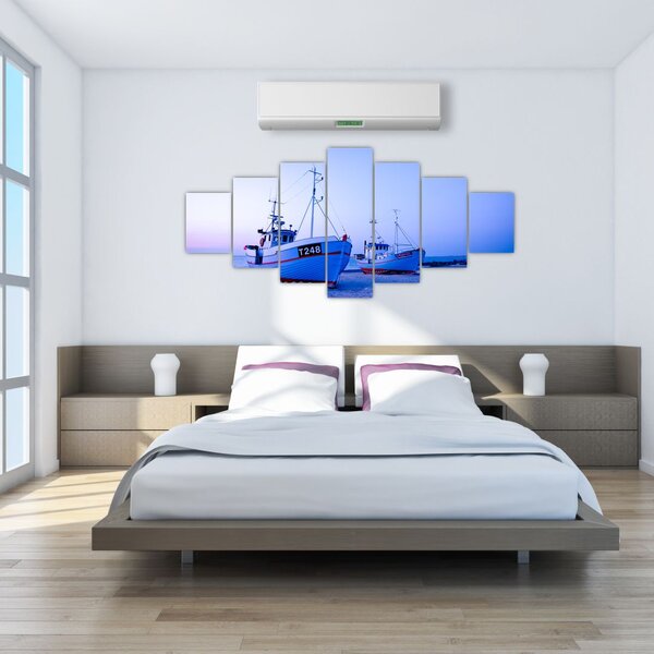 Obraz - Vylodění za soumraku (210x100 cm)