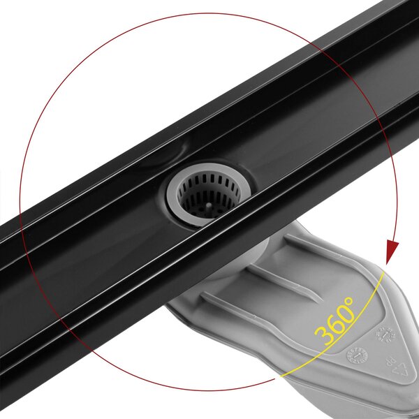 Odtokový žlab REA Neox Superflow Black 60