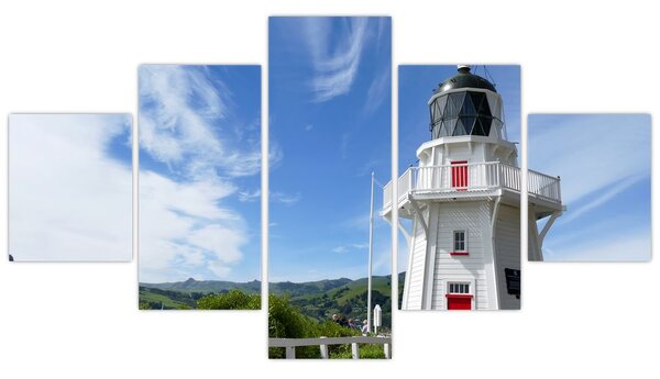 Obraz majáku Akaroa, Nový Zéland (125x70 cm)