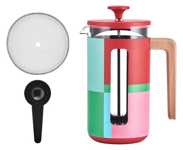 KitchenCraft French Press La Cafetiere PISA na 8 šálků, Utopian Lines LCPISA8CPBLOCK
