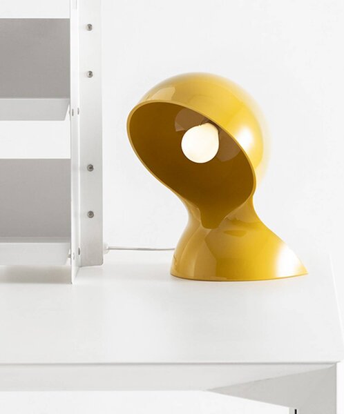 Artemide Stolní lampa Dalù, žlutá, výška 26 cm, E14, Žlutá / oranžová, Obývací pokoj / jídelna, Plast, Design