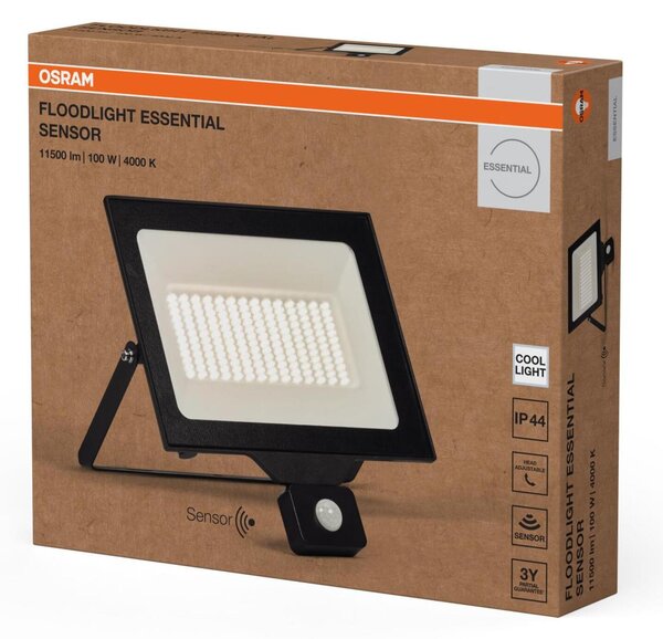 LEDVANCE LED reflektor Floodlight Essential Sensor 100 W 4000 K PIR senzor IP44