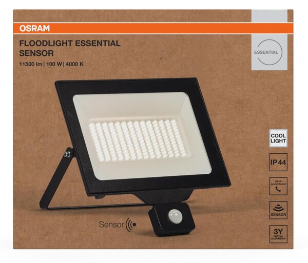 LEDVANCE LED reflektor Floodlight Essential Sensor 100 W 4000 K PIR senzor IP44