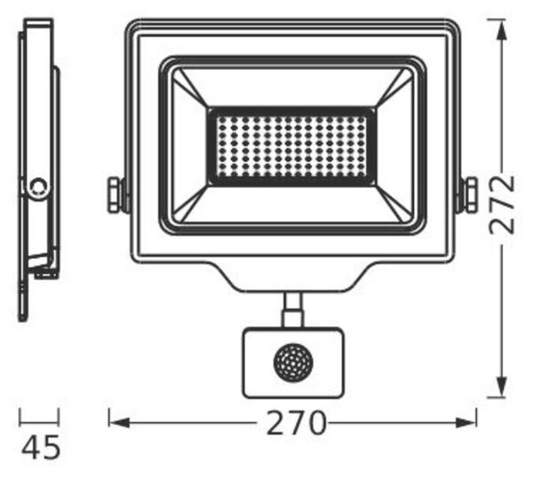 LEDVANCE LED reflektor Floodlight Essential Sensor 100 W 4000 K PIR senzor IP44
