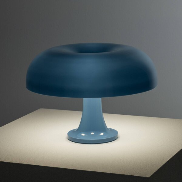 Artemide Stolní lampa Nessino, světle modrá, výška 22 cm, Obývací pokoj / jídelna, Design