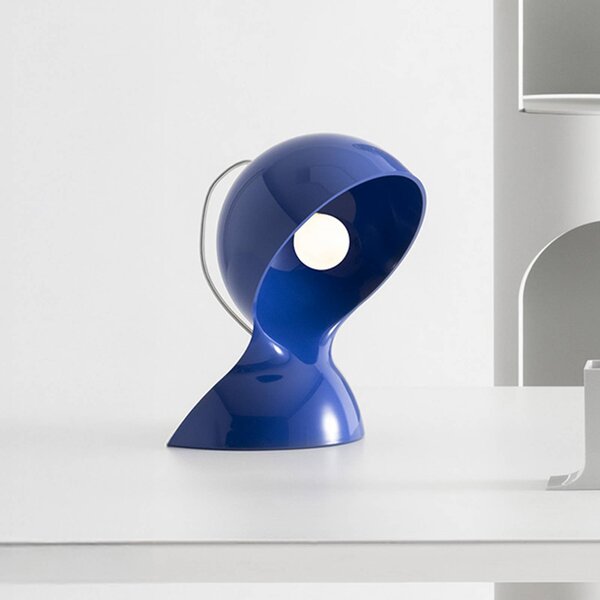 Artemide Stolní lampa Dalù, modrá, výška 26 cm, E14, Modrá, Obývací pokoj / jídelna, Plast, Design
