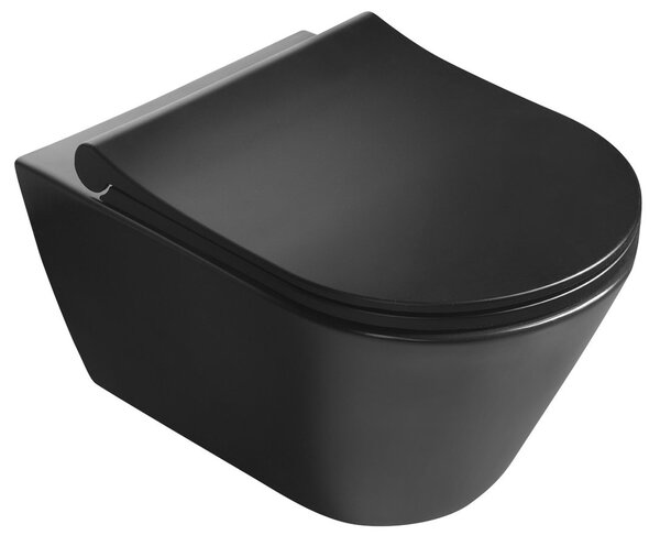 Sapho Sapho, AVVA Slim WC sedátko s pomalým zavíráním, černá