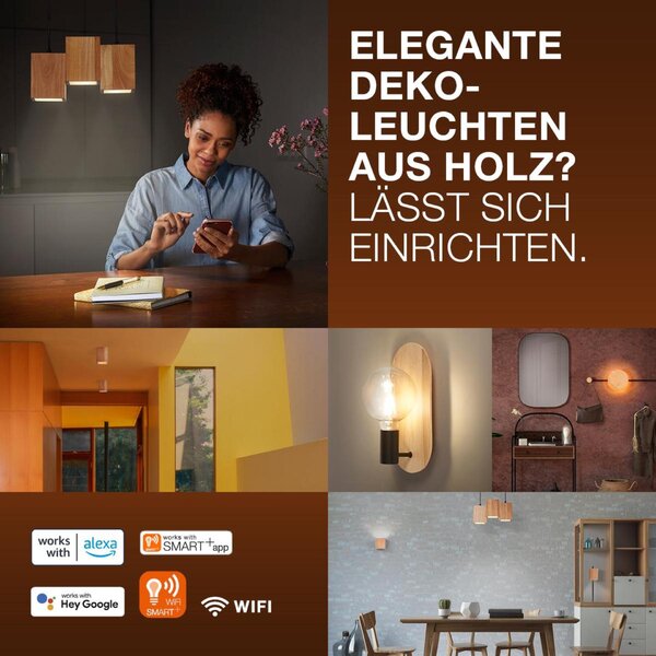 LEDVANCE nástěnné svítidlo Decor Wood E27 220-240 V