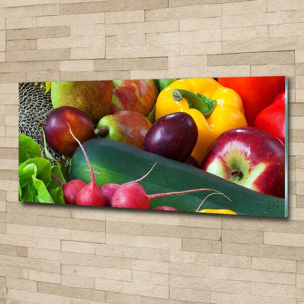 Foto obraz skleněný horizontální Ovoce a zelenina osh-80504803