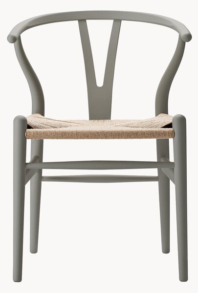 Dřevěná židle's ručně tkaným sedákem CH24 Wishbone Chair