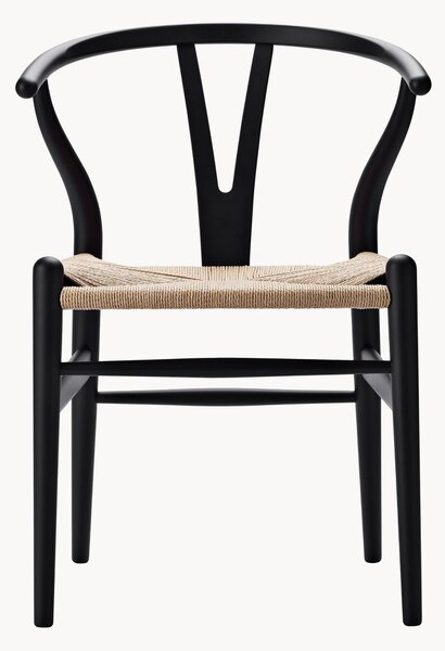 Dřevěná židle's ručně tkaným sedákem CH24 Wishbone Chair