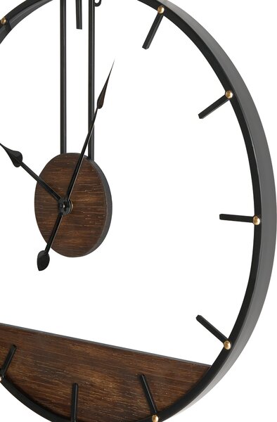 Nástěnné hodiny TAUGON 60 cm Kov Černá