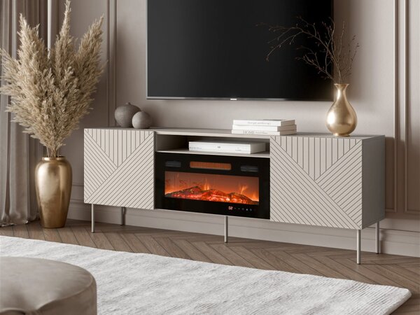 TV skříňka s krbem Azynit Kasmir II 190 EF, Barva: kašmír 5903211496417