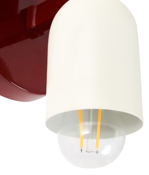 Sada 2 nástěnných lamp TOPI Červená Kov