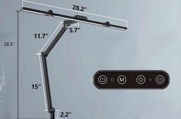 LED Stmívatelná dotyková stolní lampa LED/24W/230V 3000-6500K CRI 92 černá