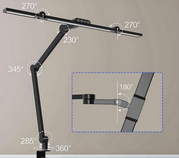 LED Stmívatelná dotyková stolní lampa LED/24W/230V 3000-6500K CRI 92 černá