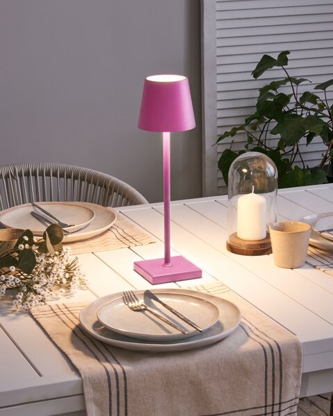 LED bezdrátová stolní lampa BACEIRO Kov Růžová