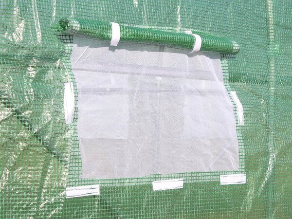 Zahradní fóliovník zelený, rolovací dveře 300x200 cm TUN5207