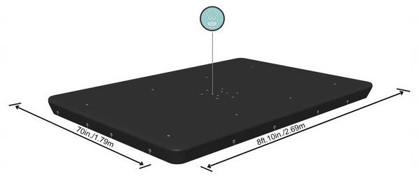 Ochranná plachta Bestway na bazén 196x282 cm černá BES58442