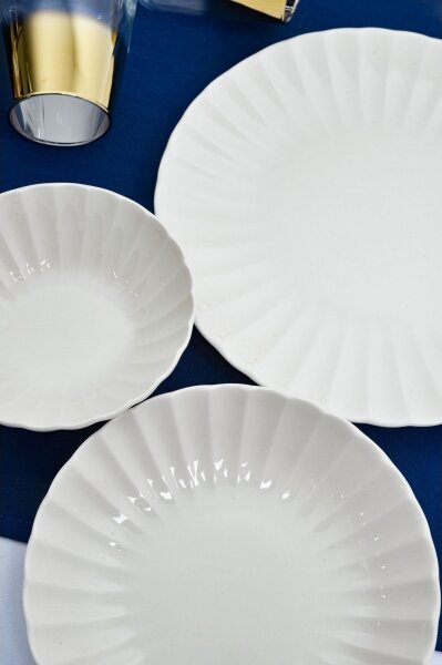Jídelní sada 24 ks bílá/porcelán